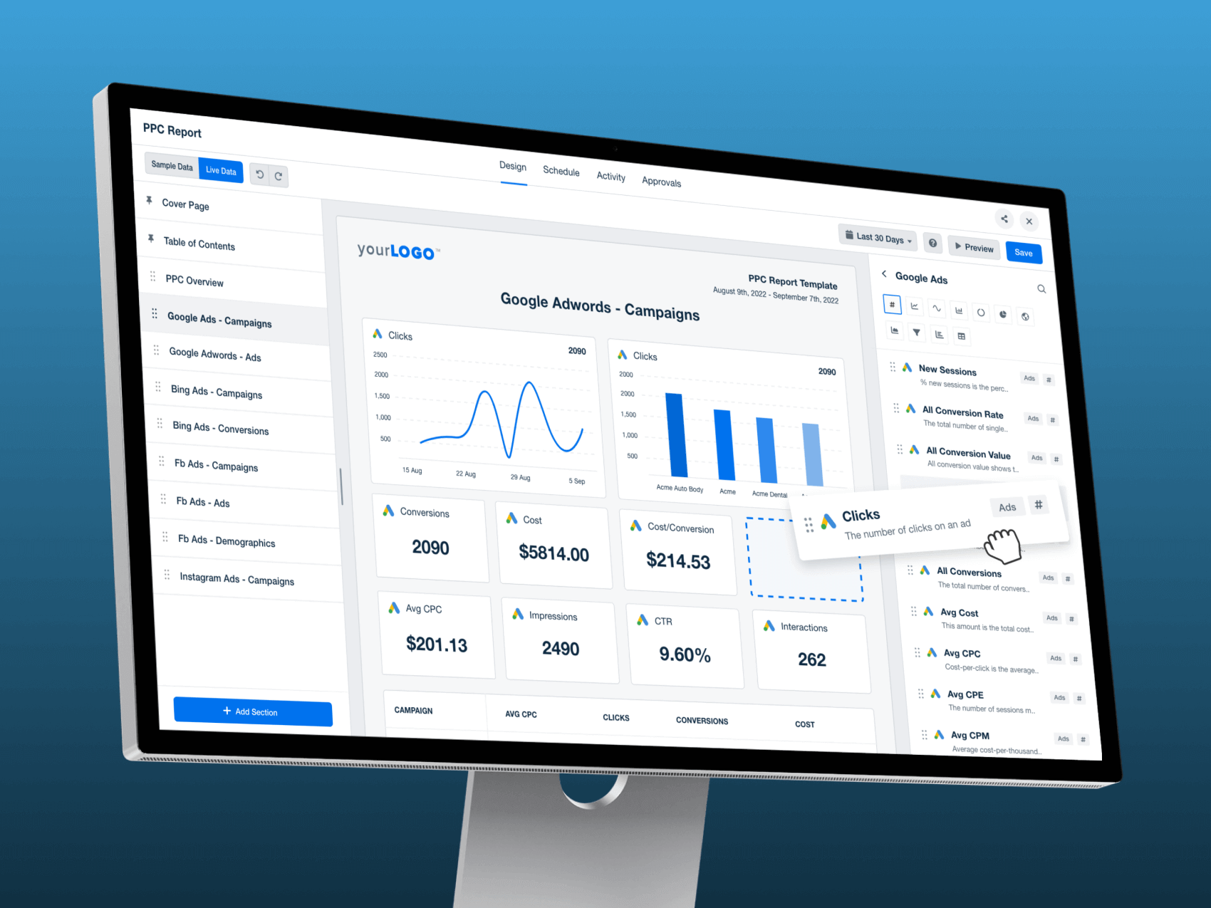 AgencyAnalytics dashboard redesign preview